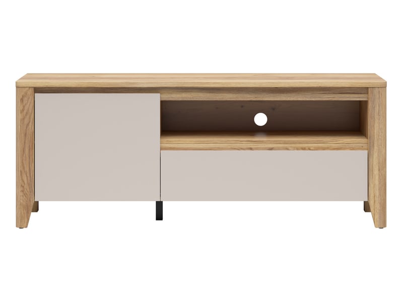  Meuble tv 1 porte 1 tiroir coloris chêne mauvellacachemire - longueur 161 x profondeur 42,5 x hauteur 64,5 cm  - Conforama A