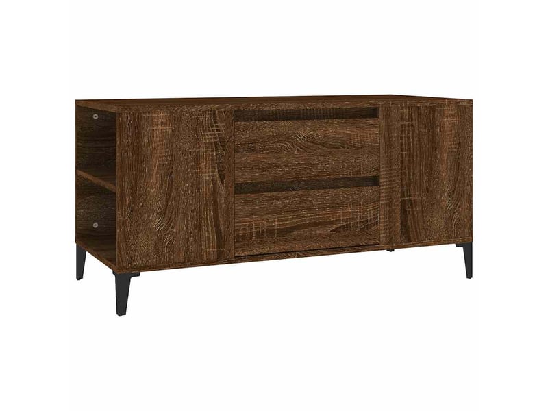  Meuble tv - banc tv - meuble de rangement chêne marron 102x44,5x50 cm bois d'ingénierie  - Conforama A