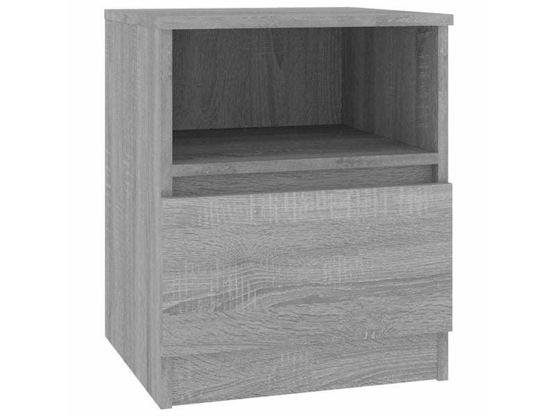  Lot de 2 tables de chevet - cabinet de chevet - table de nuit sonoma gris 40x40x50cm bois d'ingénierie  - Conforama C