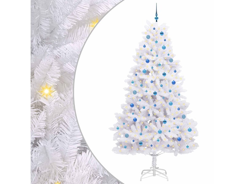  Sapin de noël - arbre de noël artificiel à branches articulées blanc 240 cm  - Conforama A