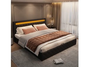 Lit coffre 180x200 cm ULEVR coloris noir