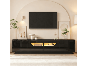 Meuble tv coloris noir 180 cm <strong>MODENUIT </strong> <strong></strong>