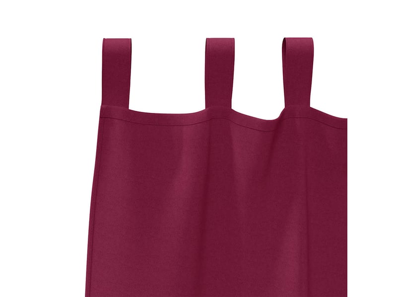 Lot de 2 rideaux occultants, rideaux black-out avec anneaux bordeaux 260 x 140 cm cf44619 - Conforama E