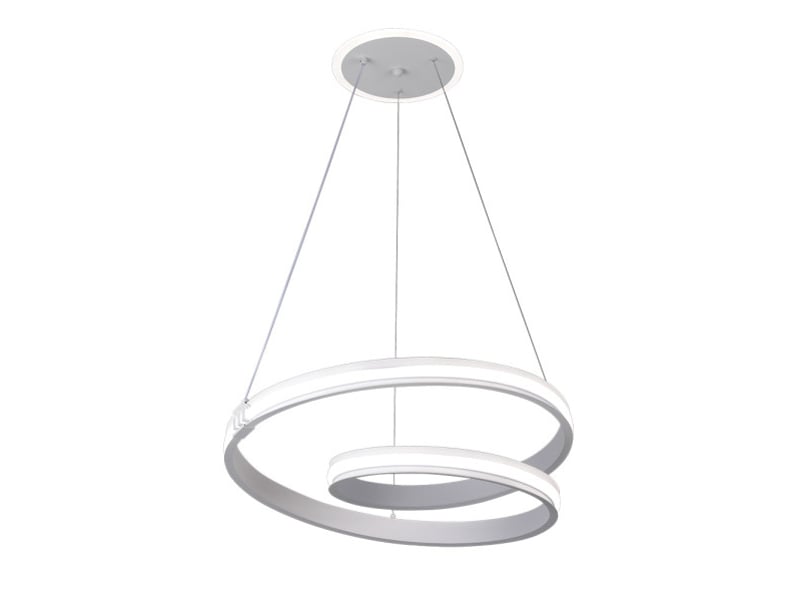  Fabrilamp luster, suspension, moderne, led, 129 w, 10920 lm, 3000-4000-6000 k, blanc, 50-123.5 x 54 x 54 cm 249992001 - Conforama A