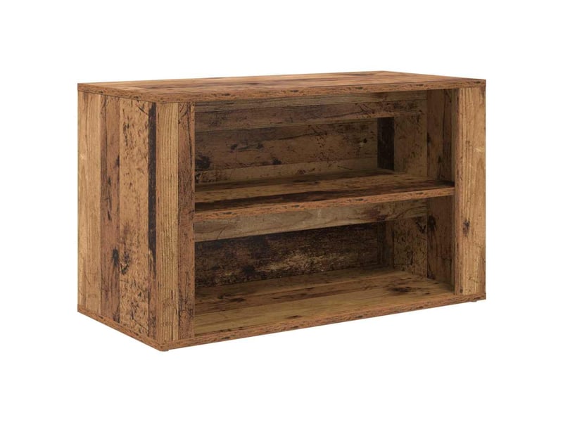  Meuble à chaussures, rack à chaussures 75x35x45 cm bois d'ingénierie bois ancien  - Conforama A
