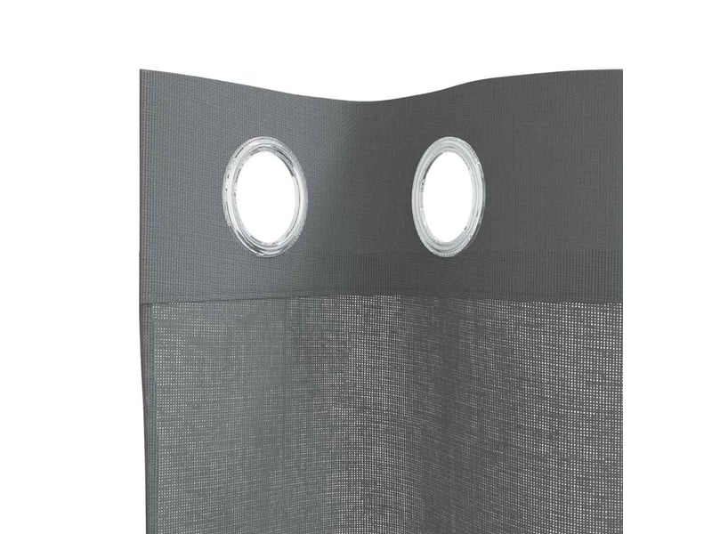  Lot de 2 rideaux en voile, voilages avec œillets gris foncé 140x175 cm cf44364  - Conforama E