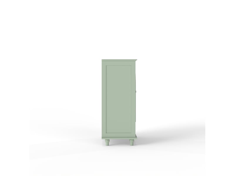  Vaisselier vert menthe 71 x 38 x 93,5 cm, 2 portes vitrées et 1 tiroir en mdf  - Conforama A