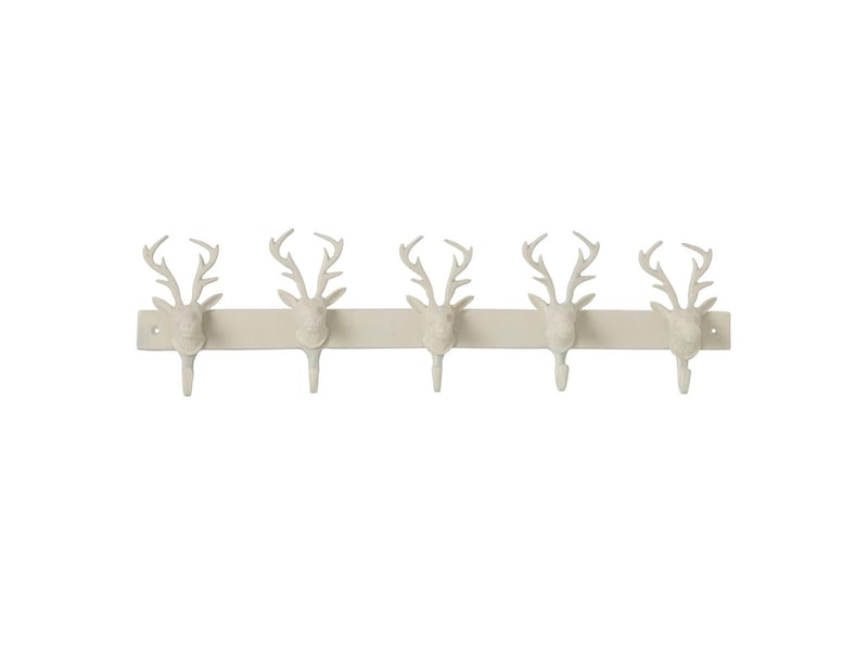  Patère murale cerf yasmine 60cm blanc  - Conforama A