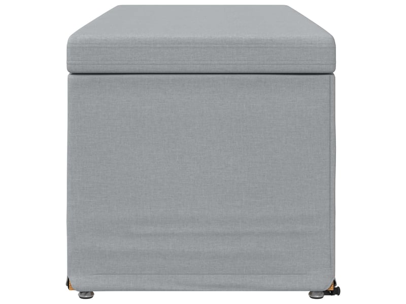  Tabouret bas, ottoman gris clair 101x41x40 cm tissu et bois stratifié  - Conforama E