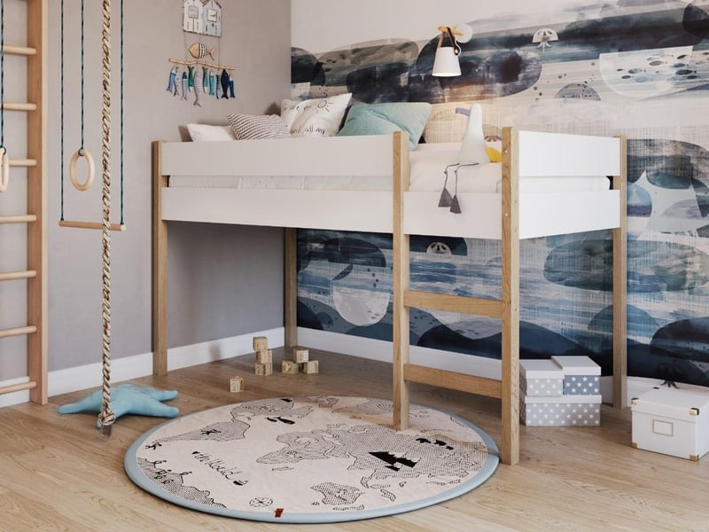  Yappygrott - lit mi-hauteur 90x200 cm - blanc 4754010388424 - Conforama D