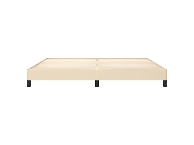 Lit double- lit adulte -  cadre de lit sans matelas crème 200x200 cm tissu  - Conforama D
