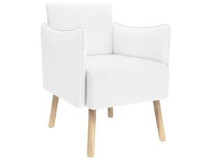 Fauteuil fixe VIDAXL  Tissu blanc