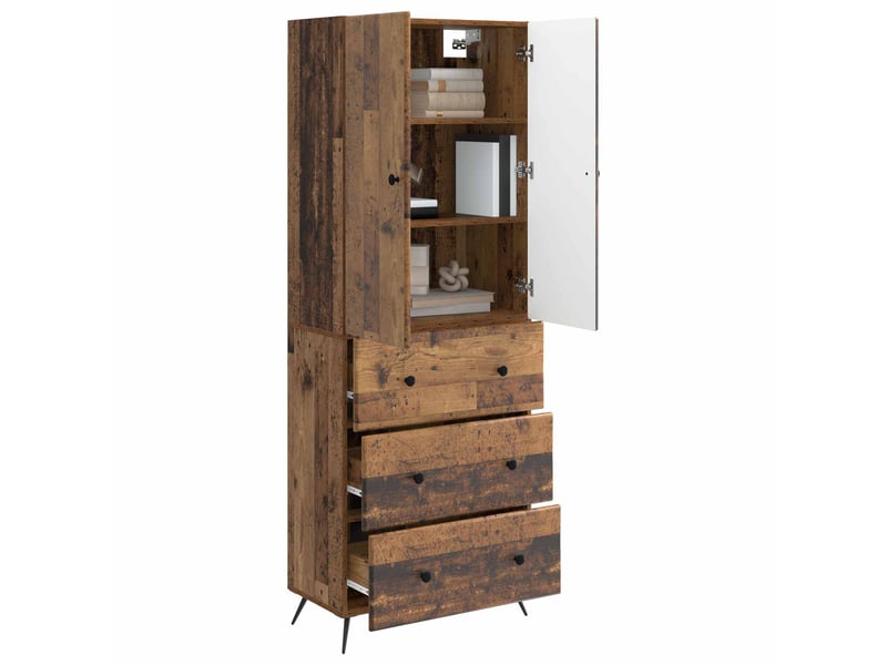 Ensemble de meubles 2 pcs, rangement de salon 66 x 34,5 x 90 cm bois d'ingénierie shl764 - Conforama C