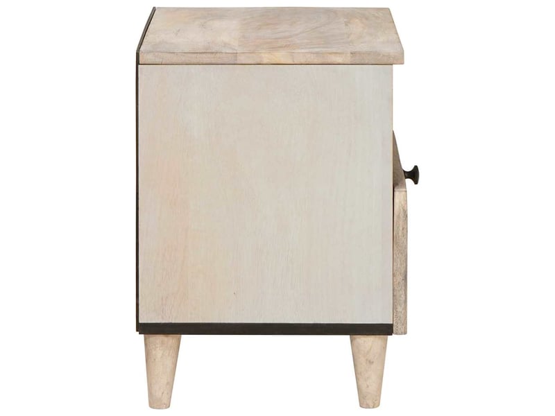  Table de chevet avec tiroir 2 pièces beige 40 x 33 x 46 cm  - Conforama E