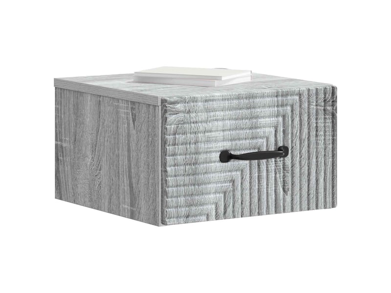  Table de chevet - cabinet de chevet - table de nuit mural sonoma gris 34,5 x 33 x 20 cm  - Conforama B