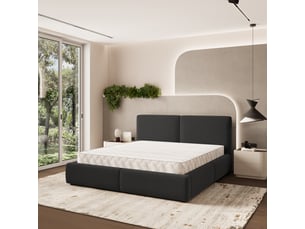 Lit coffre 180x200 cm MASSENO coloris noir
