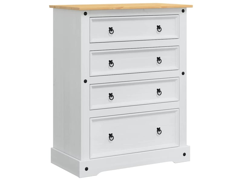  Coffre de rangement, boîte de rangement avec tiroir corona blanc 92x48x114 cm  - Conforama A