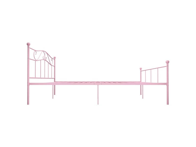  Lit double- lit adulte -  cadre de lit rose métal 200x200 cm  - Conforama C