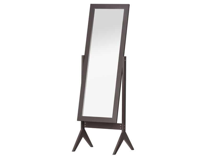  Miroir en pied grand miroir de sol réglable inclinaison pour dressing chambre dim. 47l x 46l x 148h cm en café  - Conforama B