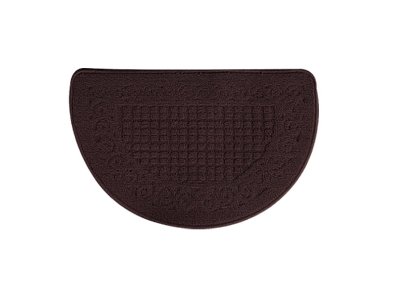  Paillasson demi-rond en polyester - 48 x 78 cm - brun café foncé  - Conforama A