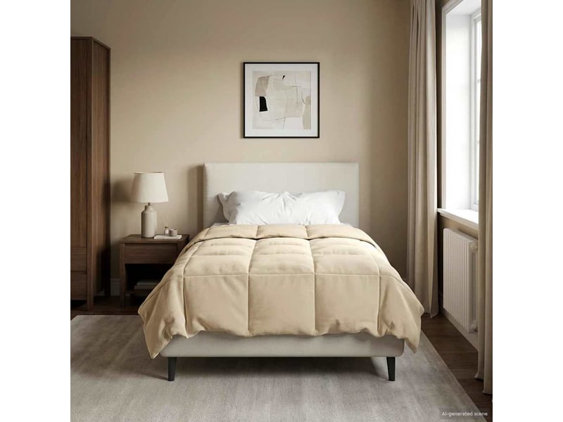  Duvet d'hiver - couette 155 x 200 cm hiver - couette microfibre (100% polyester)  - Conforama D