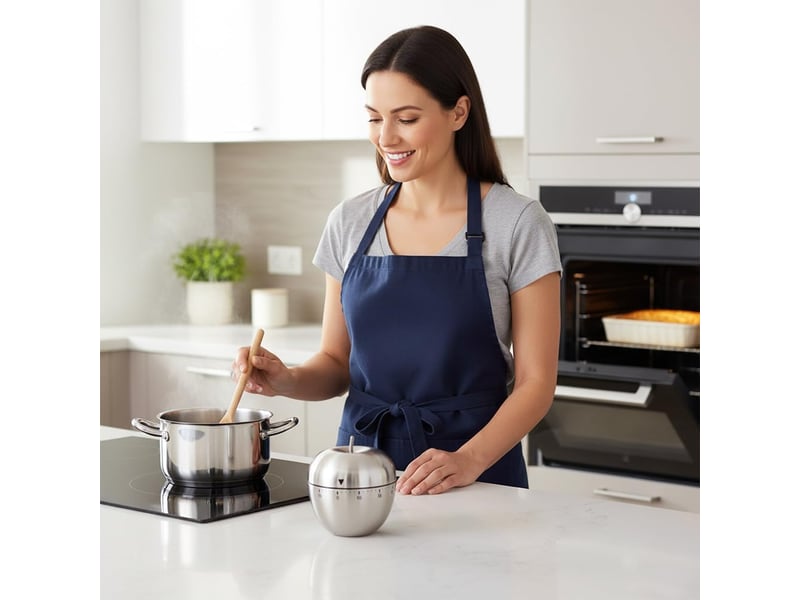  Minuterie cuisine minuteur forme de pomme alarme de rotation kitchen timer acier inoxydable pour la cuisine cuisson pâtisserie sport No Commercial reference - Conforama E