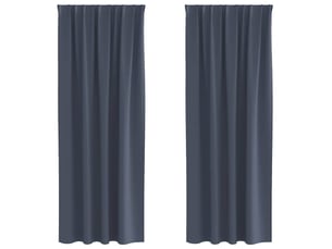Lot de 2 rideaux occultants, rideaux black-out avec anneaux anthracite 225 x 140 cm cf44552