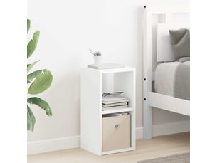 Vidaxl table de chevet blanc 25,5 x 22 x 49,5 cm bois d'ingénierie