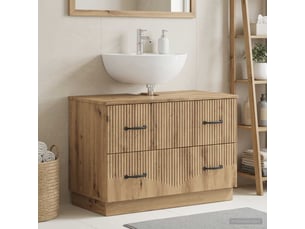 Meuble sous lavabo de salle de bain hoorn chêne artisanal cf64907
