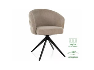 Chaise pivotante en tissu - gamme ores - beige