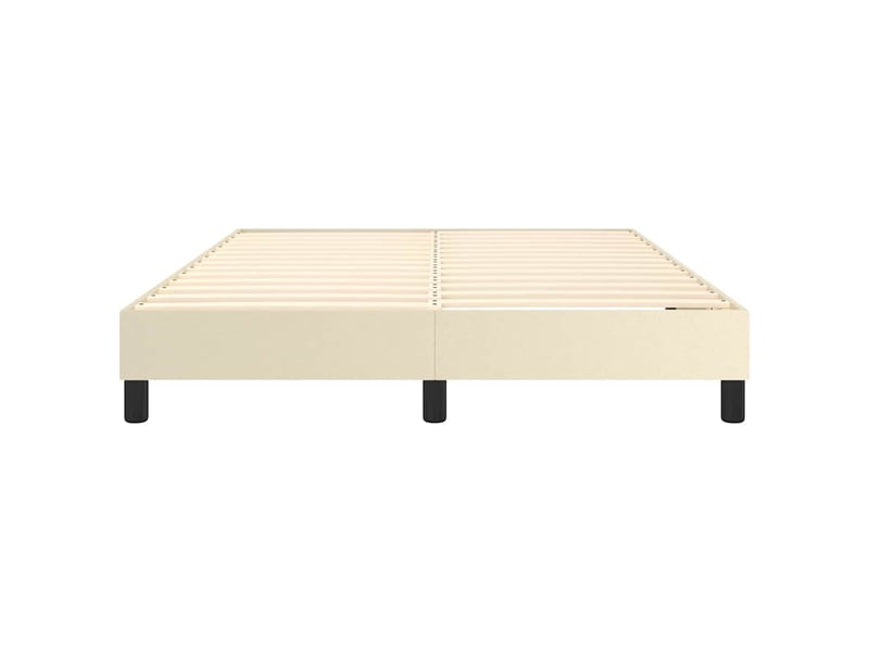  Lit double- lit adulte -  cadre de lit à lattes crème 140x190 cm similicuir  - Conforama D