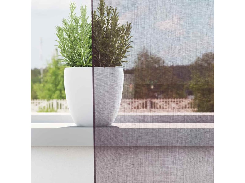  Lot de 2 rideaux en voile, voilages avec œillets violet 140x245 cm cf44439  - Conforama C