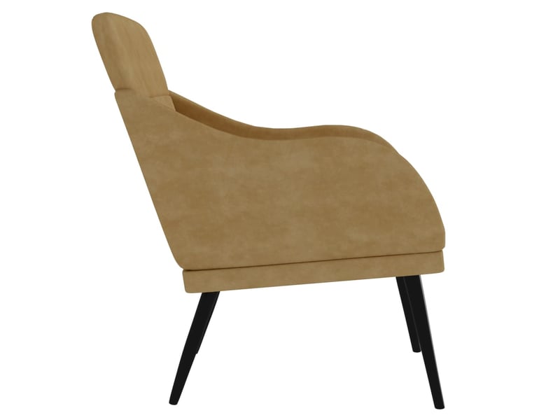  Fauteuil relax, fauteuil marron 63x76x80 cm velours  - Conforama D