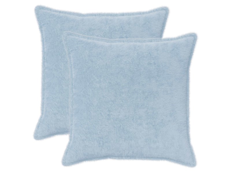  Lot de 2 housses de coussin houten bleu clair 65 x 65 cm cf49291  - Conforama A