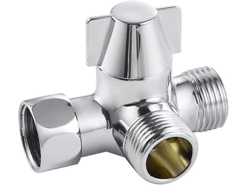  3 voies en laiton massif, inverseur à 3 voies commutateur vanne, vanne dérivation douche à 3 voies, vanne d'adaptateur en t g1 2, pour douche  - Conforama B