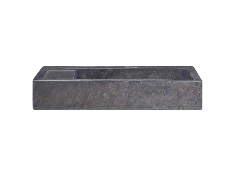  Lavabo de salle de bain, vasque à poser noir 58x39x10 cm marbre cf65676  - Conforama C