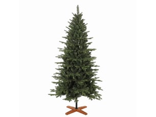 Sapin de noël artificiel, support pliable en bois, sapin moulé par injection, 1438 branches, 180 cm, vert