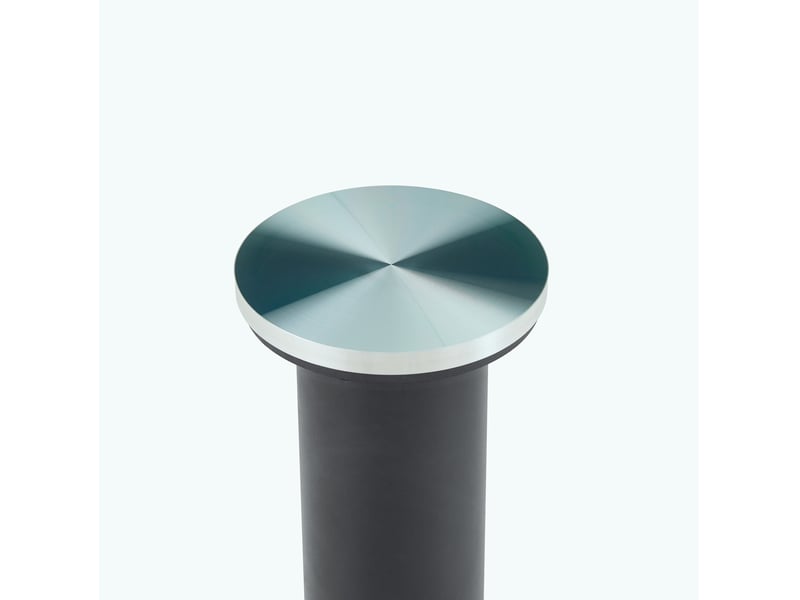  Table basse ronde avec plateau en verre trempé et piètement métal, style moderne, en verre et métal, noir, 70 × 45 cm  - Conforama E