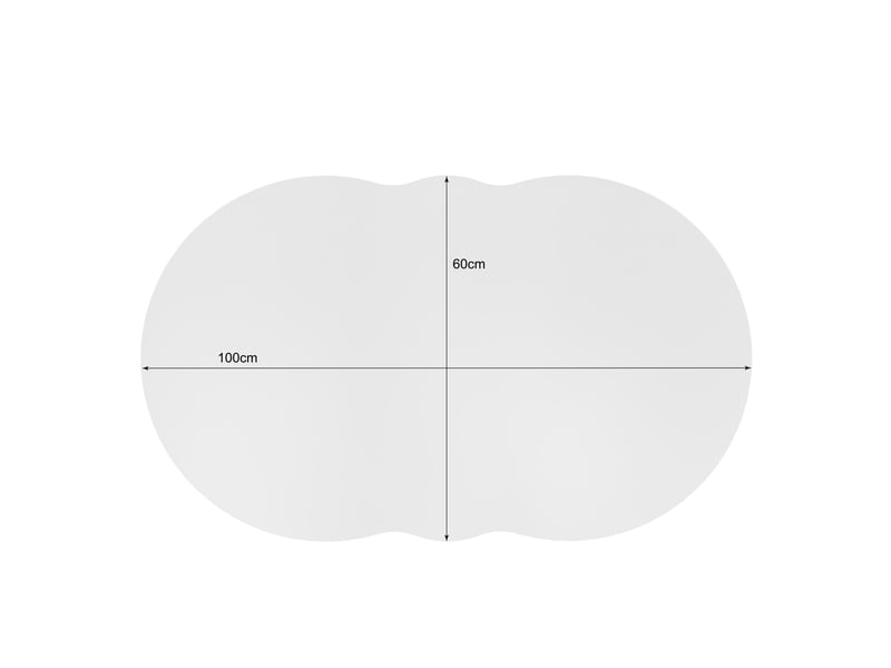  Table basse 100x60x39cm, table de salon avec tiroir de rangement, plateau en forme de nuage, panneau de particules, blanc  - Conforama E