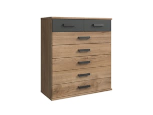 Commode 7 tiroir(s)    DELADECO  coloris beige largeur 91 cm