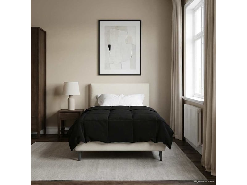 Duvet - couette complet toute l'année 135 x 200 cm 4 saisons noir - Conforama D
