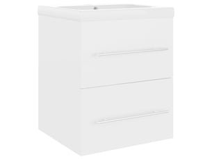 Armoire d'évier avec lavabo intégré blanc aggloméré shl6196