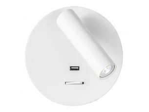 Applique murale fabrilamp giotto blanc led intégrée 3 w 150 lm 4000 k 14x14x12 cm