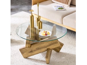 Table basse rond(e) coloris transparent <strong>HAUSS SPOLE</strong> <strong></strong>