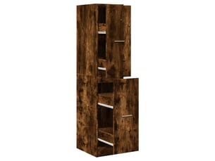 Meuble de rangement, armoire d'apothicaire chêne fumé 30x41x144,5 cm bois ingénierie