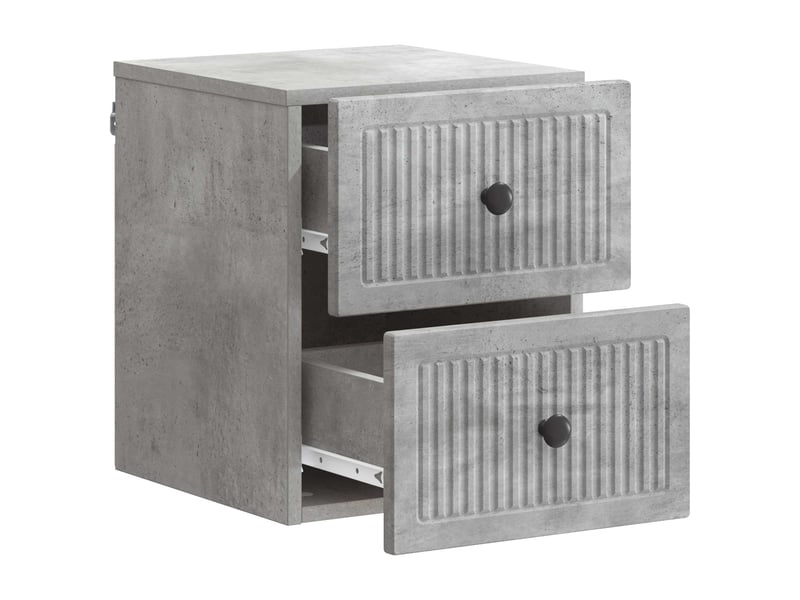  Table de chevet mural gris béton 33 x 34,5 x 40 cm  - Conforama C
