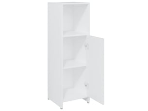 Armoire de salle de bain moderne avec 3 compartiments 30 x 30 x 95 cm en bois d'ingénierie blanc 02_0047712