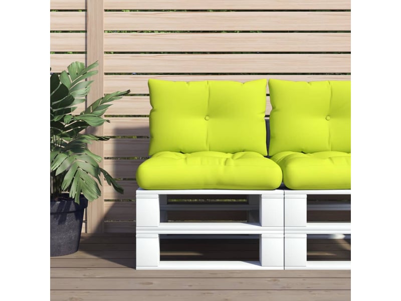  Lot de 2 coussins de palette, coussins de canapé vert vif tissu cf59647  - Conforama B