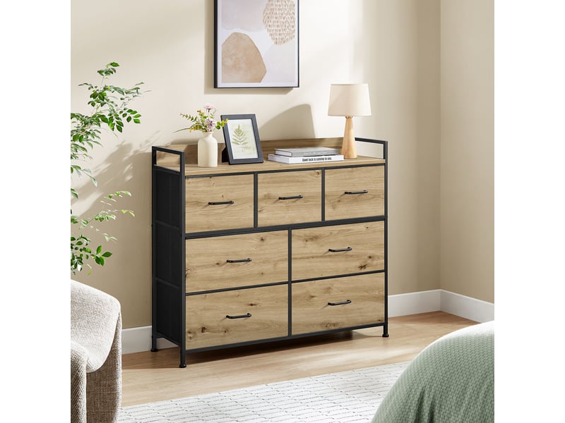  Commode - leobert - chêne artisan - 98 x 28,5 x 85 cm  - Conforama B