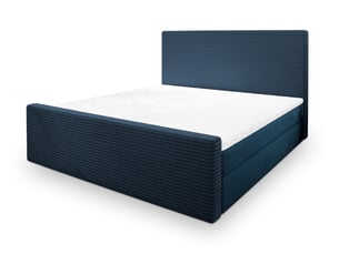 Lit avec rangement 180x200 cm <strong>MASSENO</strong> <strong></strong> coloris bleu